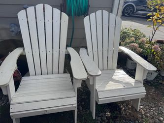 White Weatherproof Adirondack Chairs