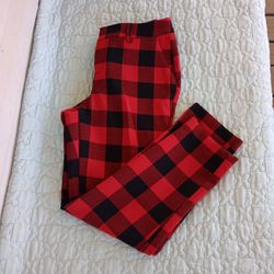 Old Navy Harper Mid Rise Women's Checkered Multicolored Dress Pants Sz 2 