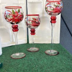 3 Piece Goblet Set For Candels