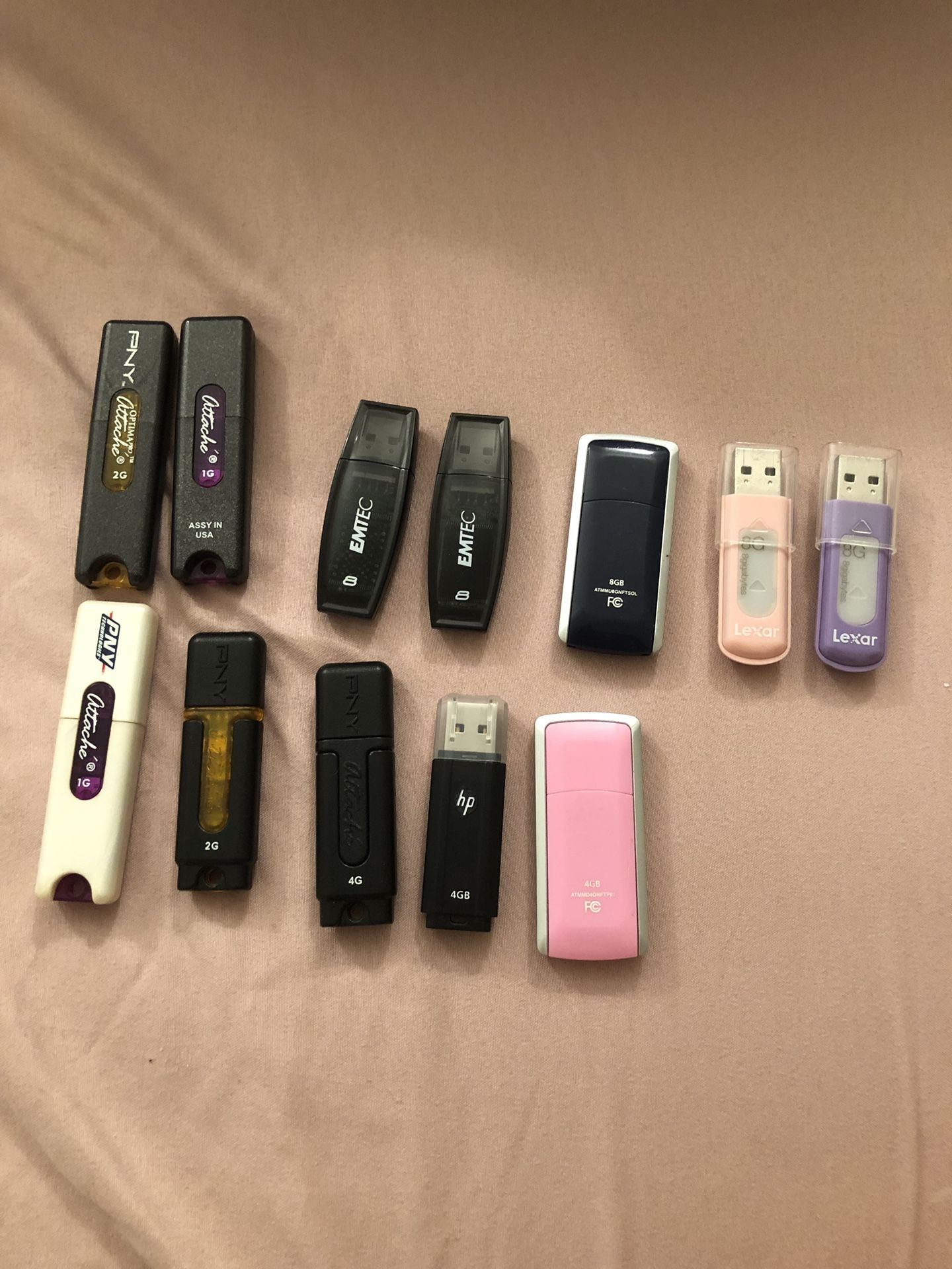 12 USB Flash Drives - All Together