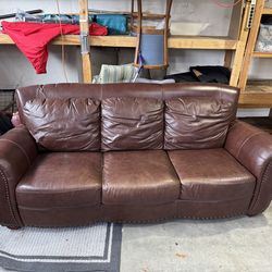 Brown Leather Couch