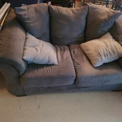 Selling 3 Grey Couches 1 Ottoman 1 Fold Out Couch Bed