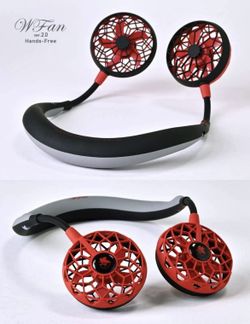 SPICE OF LIFE W Fan ver.2.0 Evangelion Nerv portable Neck Fan Black