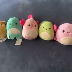 5 mini squishmallow sea animal friends 
