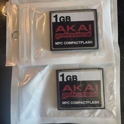 2 Authentic AKAI 1GB Memory Card CF MPC500 MPC1000 2500XL Compact Flash for Samples Drum beats 