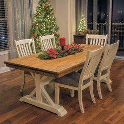 Custom Designed Farmhouse Dining Tables. 