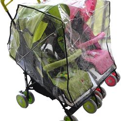 Aligle Twin Stroller Raincoat Universal Size Side by Side Stroller Weather Shiel