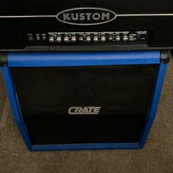Kustom 100W guitar Head and Crate 4x12 Cab