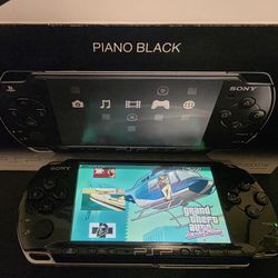 Playstation Psp 2000 Black Mod--ded Video Game Console 