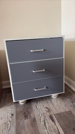 blue white night stand