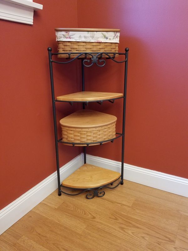Longaberger Wrought Iron Corner Basket Stand For In Bangor Pa Longaberger Wrought Iron Corner Basket Stand
