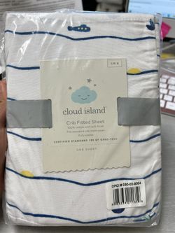 Cloud Island Crib Fitted Sheet Waves Theme