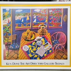 Ken Done The Art Directors Gallery Sydney ‘Downstairs At The Cabin’ Framed
