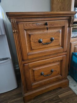 Oak File Cabinet