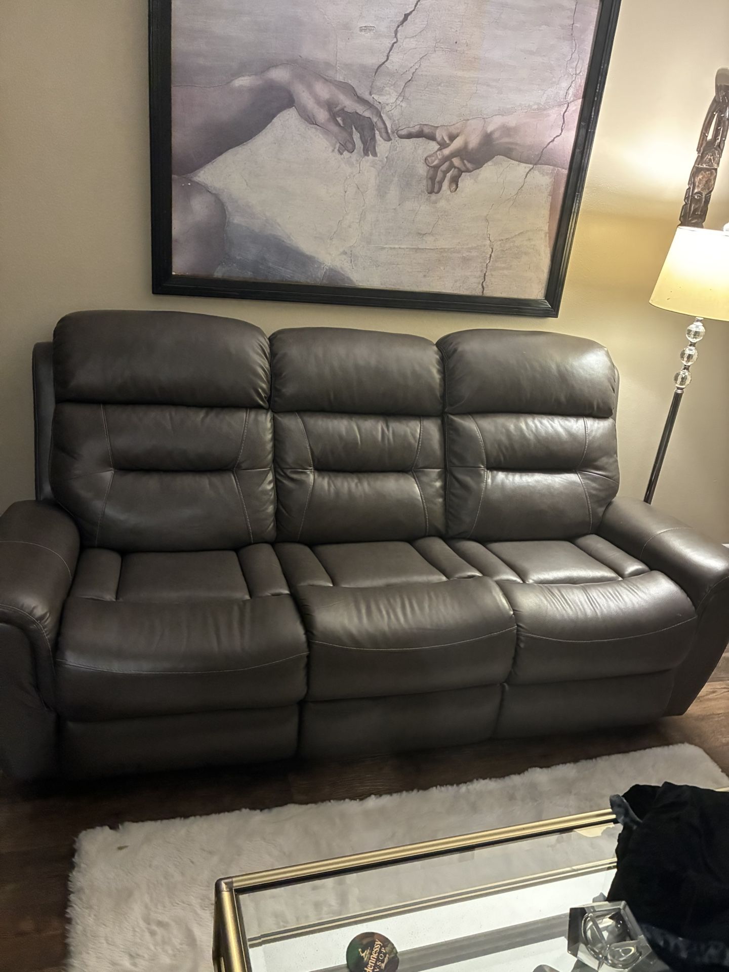 Leather Recliner Couch 