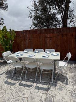 White  Chairs White Tables  Events , Parties – Delivery Available