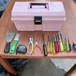 Tool Box With Assorted Tools
