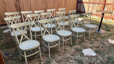 🌿 💵$8 - Farmhouse Cross-Back Dining Chairs – 25 Available 🌿