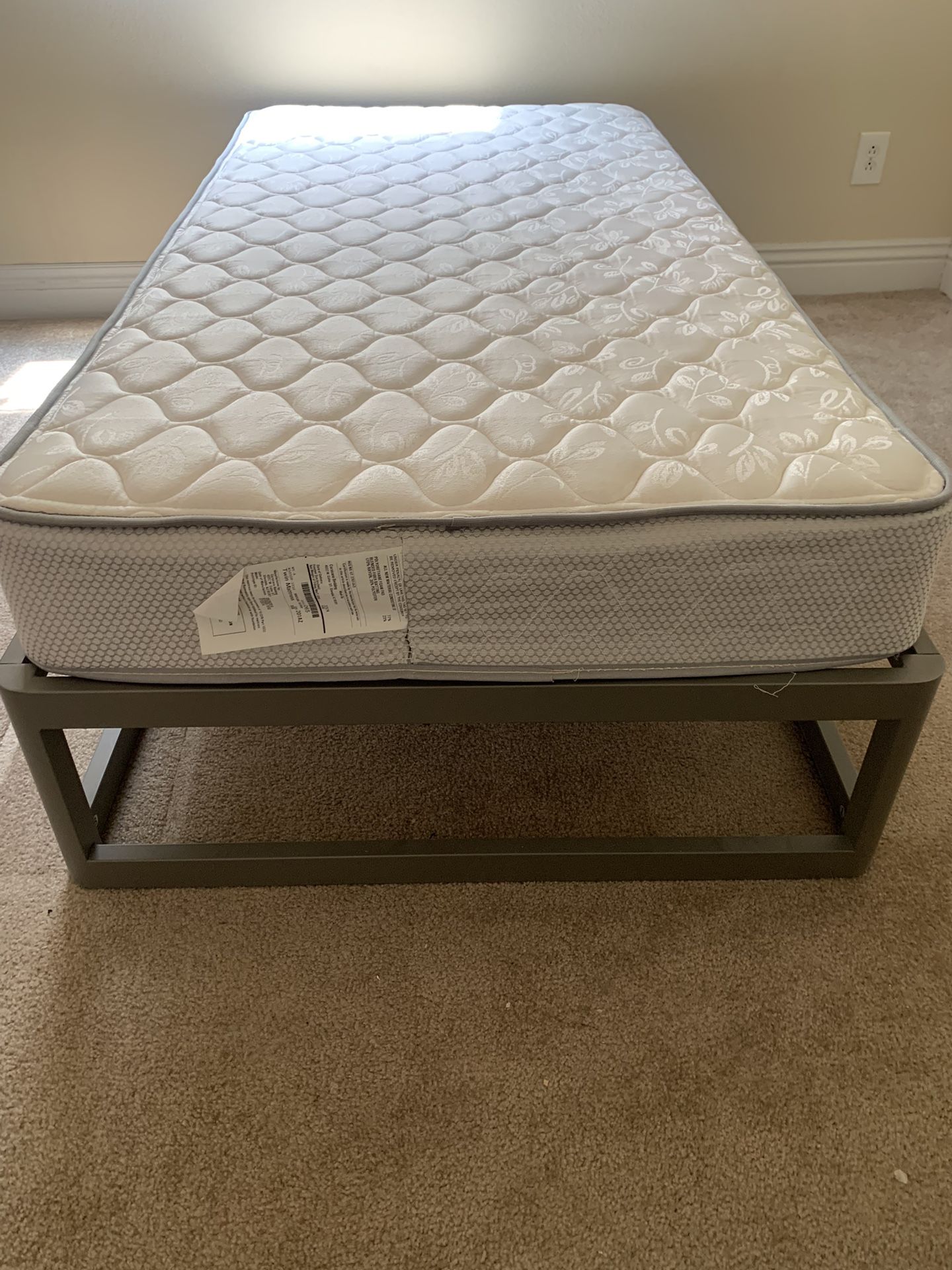 Twin Mattress And Bed Frame 