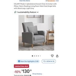 Modern Upholstered Accent Chair with foot stool