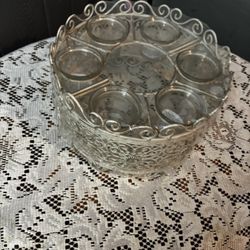 Pier One Brand New Metal Decorative Round 9’’ Votive Holder Umbrella 
