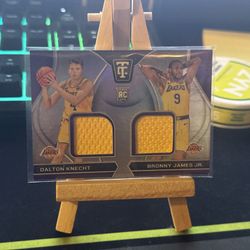 Totally Certified LeBron James Jr Dalton Knecht Dual Patch Card