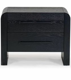 Couture Collection Katrina Black/Black 2-Drawer Accent Table Nightstand (Fully Assembled)
