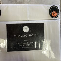 BRAND NEW 4 PIECE TWIN SHEET SET....$5