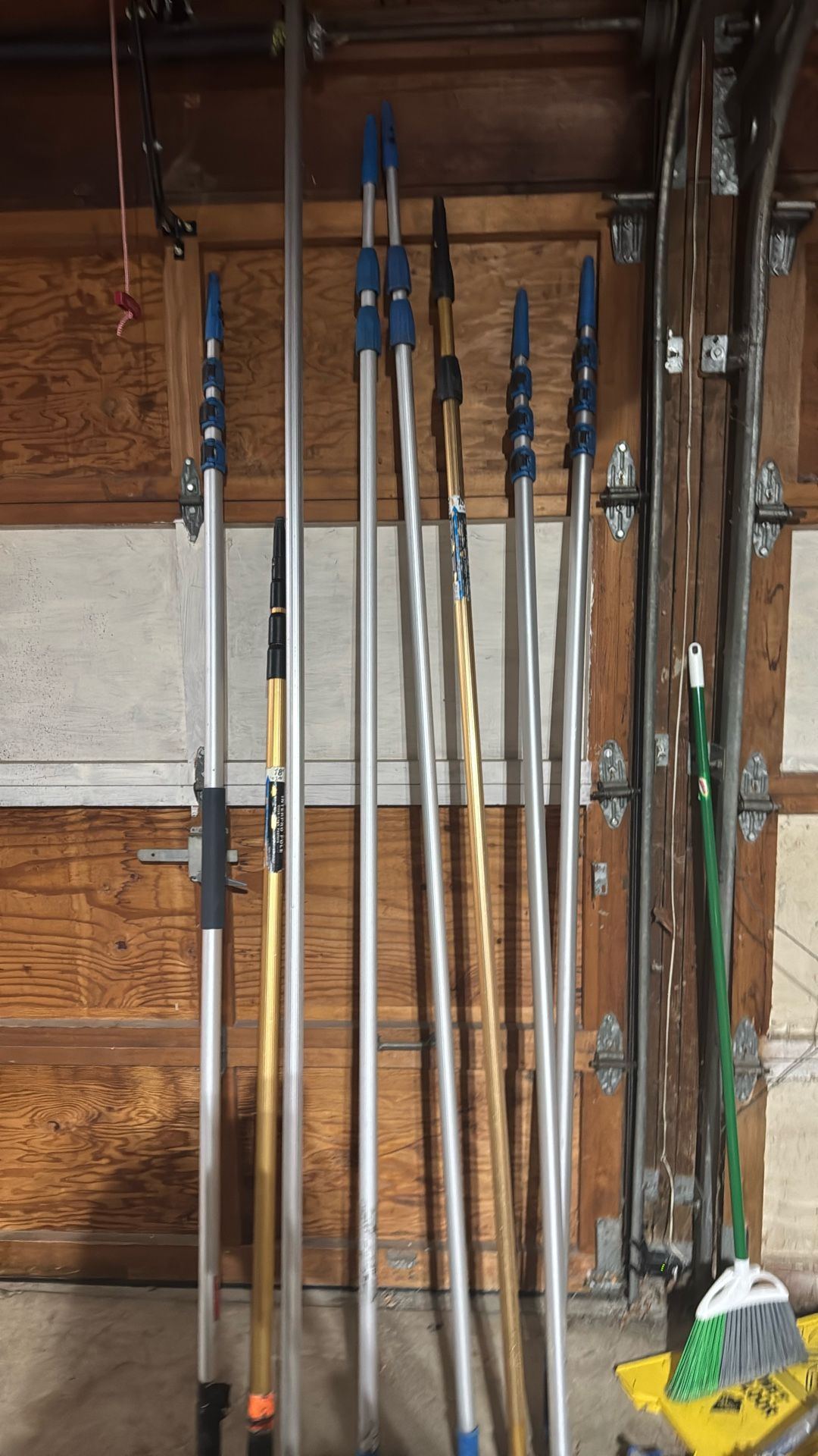 8 Various Sizes Of Long Poles Or Window Cleaning Or High Reach Jobs