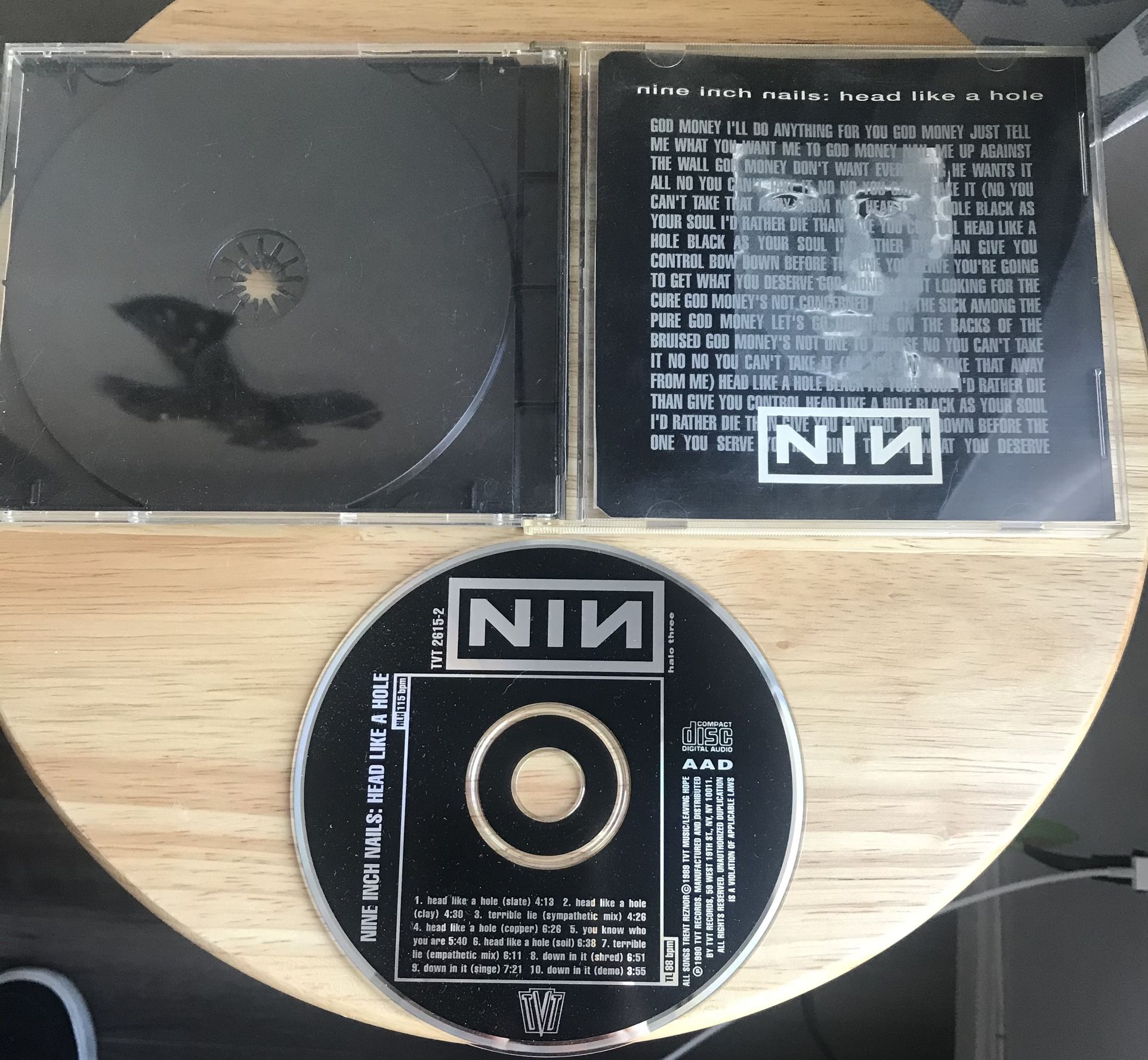 NINE INCH NAILS HEAD LIKE A HOLE 10 SONG CD SINGLE