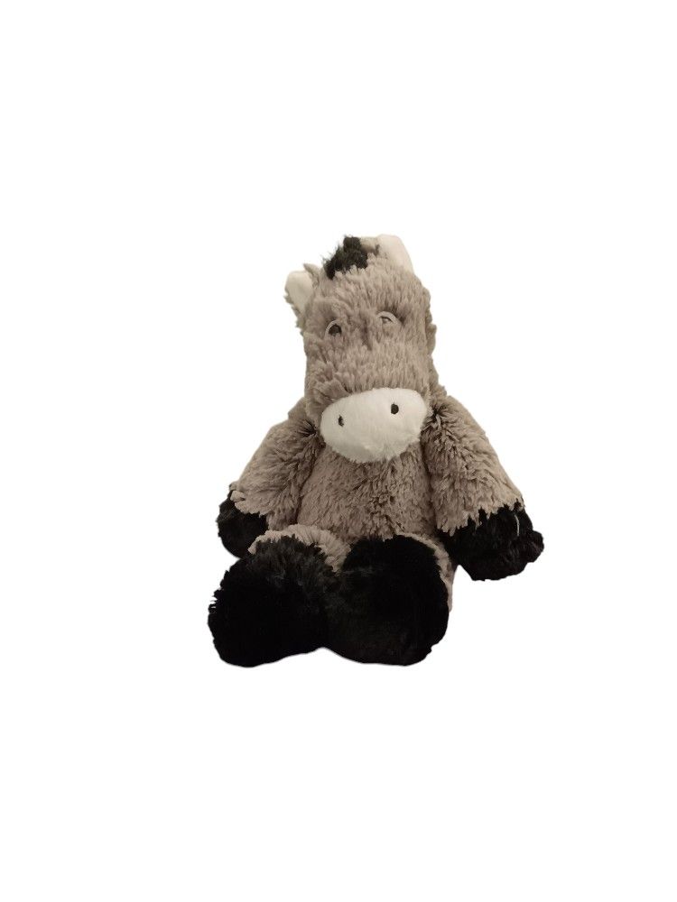 Hug Fun SITTING GREY Mule DONKEY beanie stuffed animal plush toy 14.5in