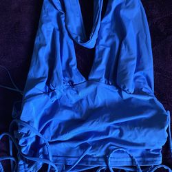 Blue halter top size Small