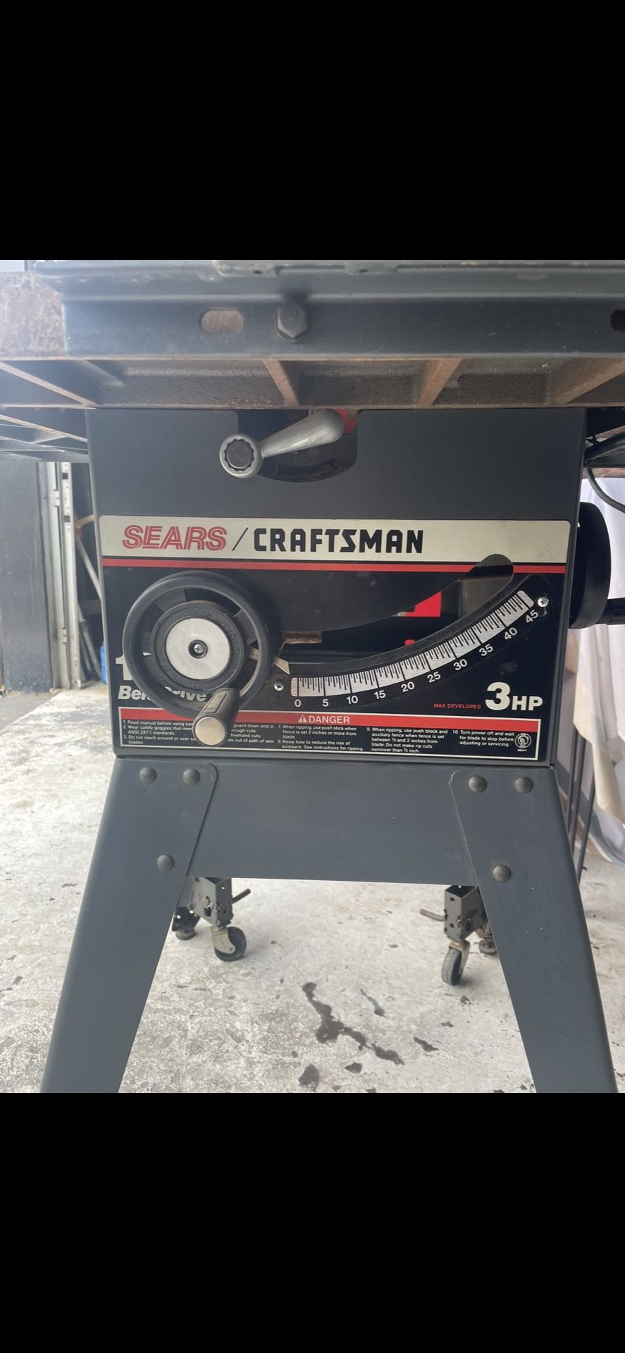 Sears craftsman tablesaw