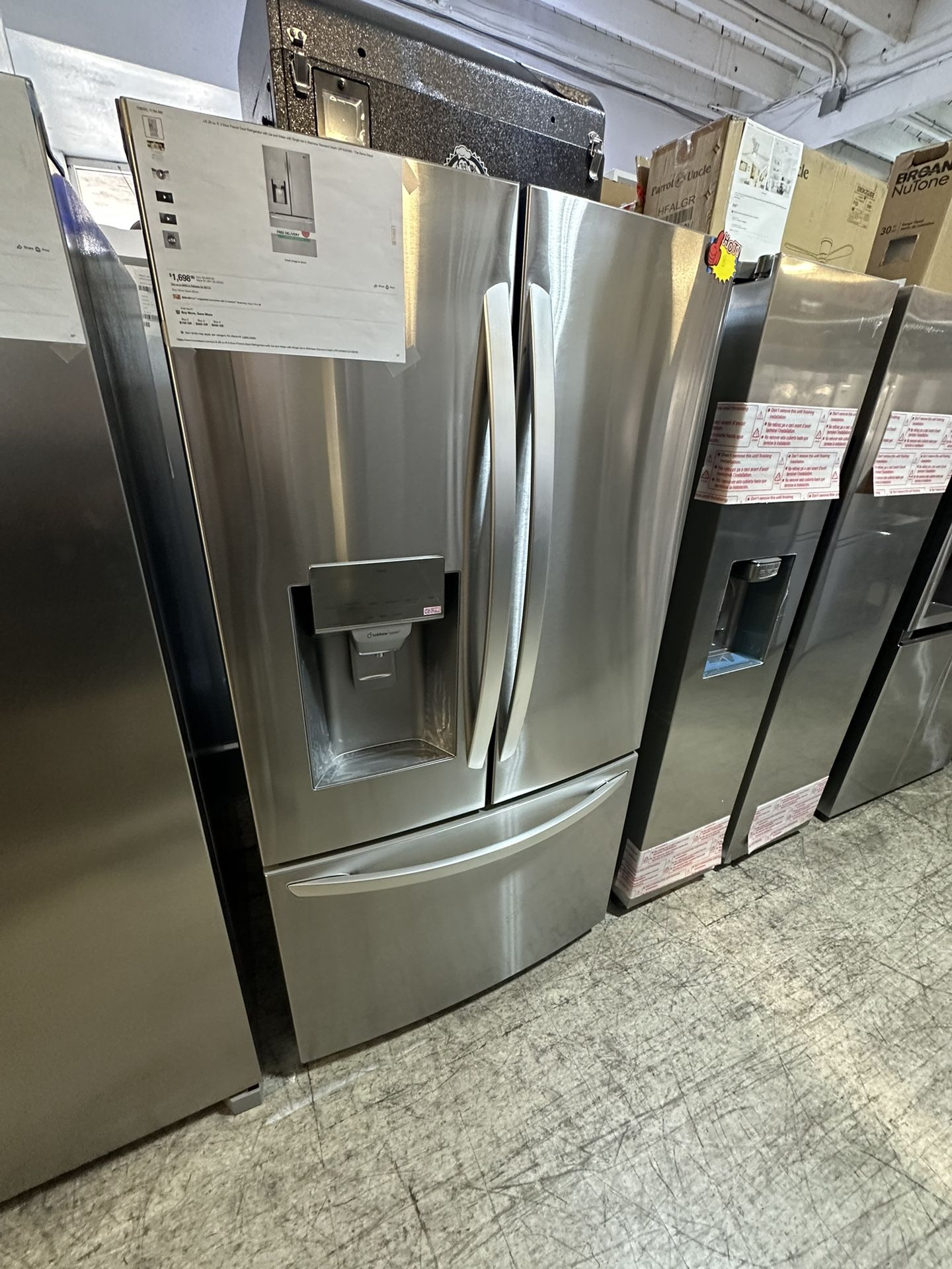 LG Stainless Steel Bottom Freezer French Door Refrigerator Fridge 