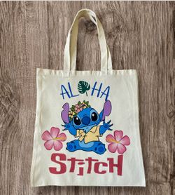 Stitch Aloha Canvas Tote Bag