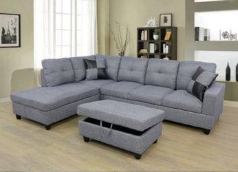 Sectional and ottoman