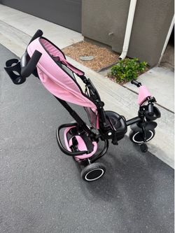 FOLDING 8 IN 1 TODDLER TRICYCLE PINK