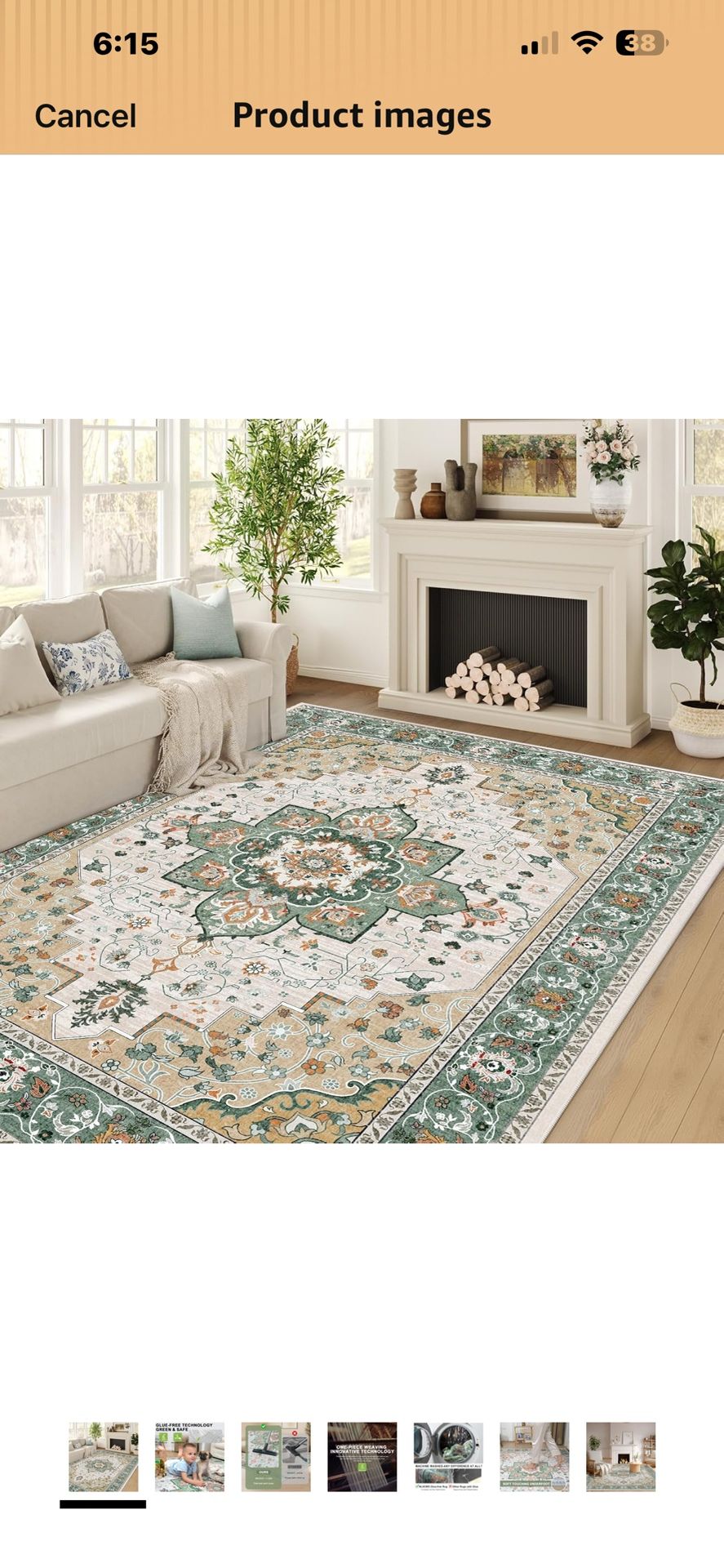 New Brand: NLIICWO 5.0 5.0 out of 5 stars (8) Washable Area Rugs 5'x7' Non-Slip Vintage Soft for Living Room Bedroom Dining Room,Glue-Free Formaldehyd