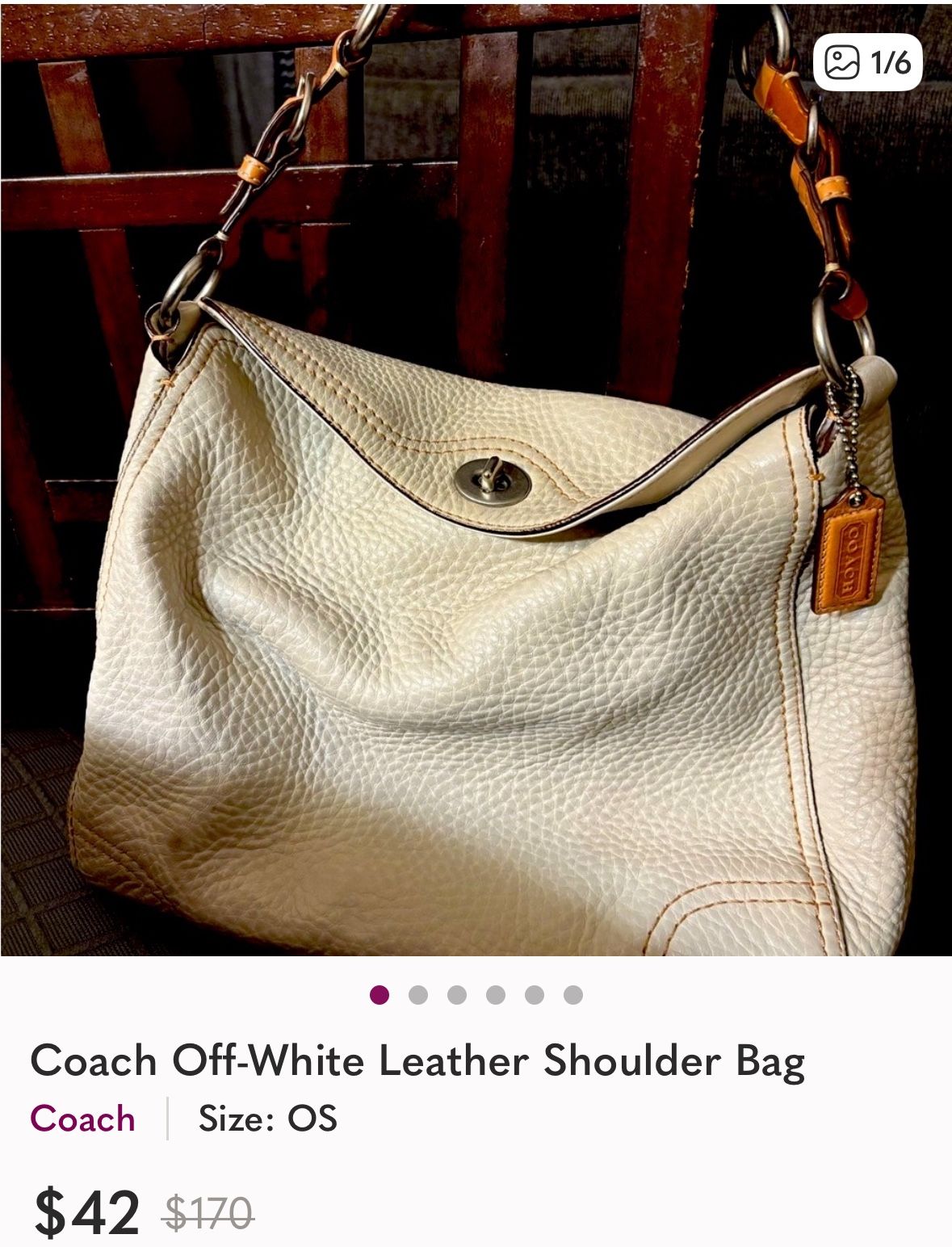 Coach Small Purse Off Shite 