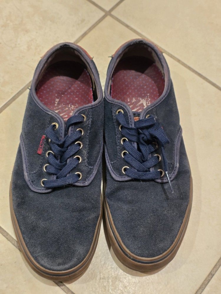 Vans Pro Blue Suede Shoes 9.5