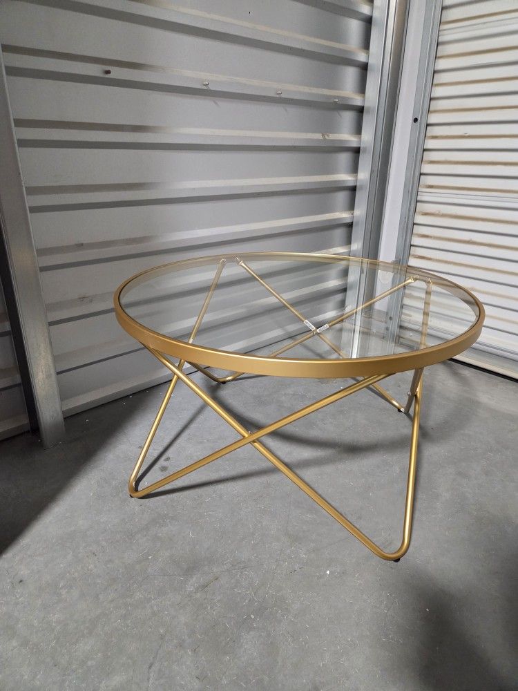 Metal and Glass coffee table New condition