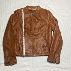 Faux Leather Women’s Jacket 