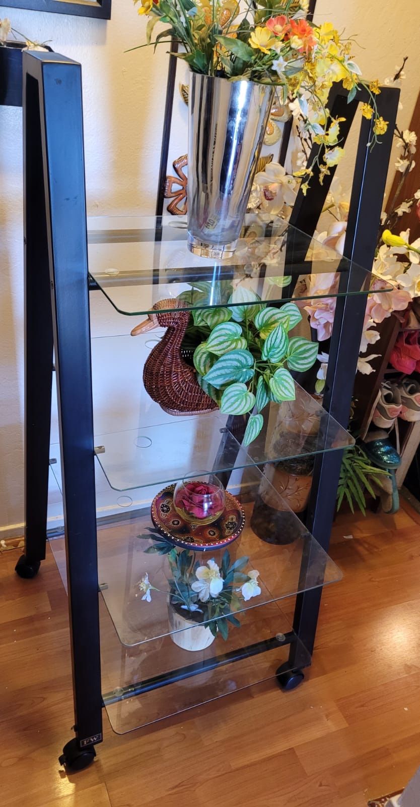 Glass/ Media /ladder Shape Shelf 