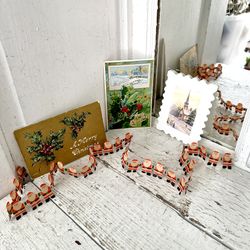 Vintage Postcards Christmas Card Paper Santa Garland Holiday Decor Lot Holly