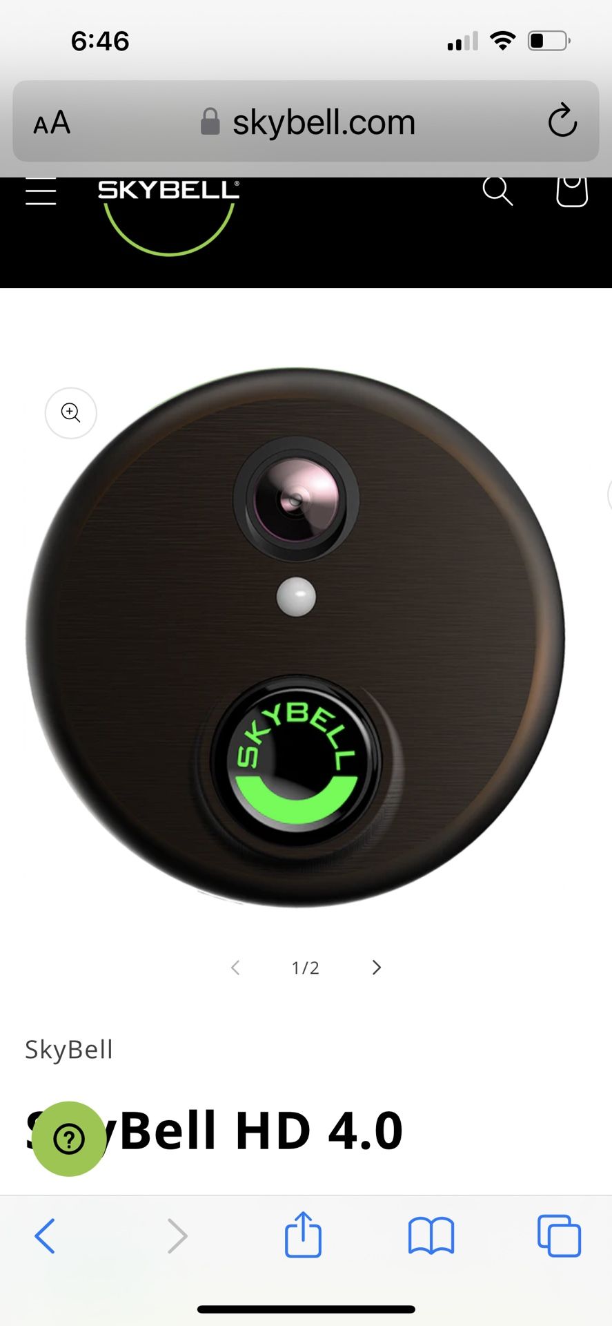 SkyBell HD video doorbell
