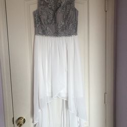 Gray prom dress