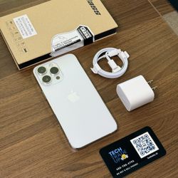 iPhone 14 Pro Max 128Gb White 🤍 Unlocked *Free Case, Screen Protector And Charger*