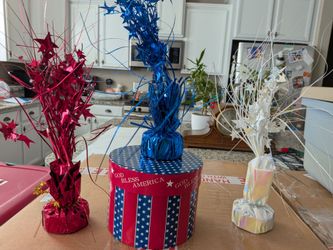 Fourth of July Patriotic table decorations