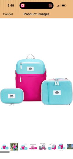 16'' Kids Backpack Set with Insulated Lunch Bag, and Pencil Case
