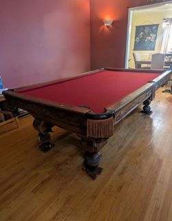 8’ x 4’ Solid Wood Slate Pool Table – $1,200 OBO (Cash Only)